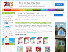 Tablet Screenshot of educationalcoloringpages.com